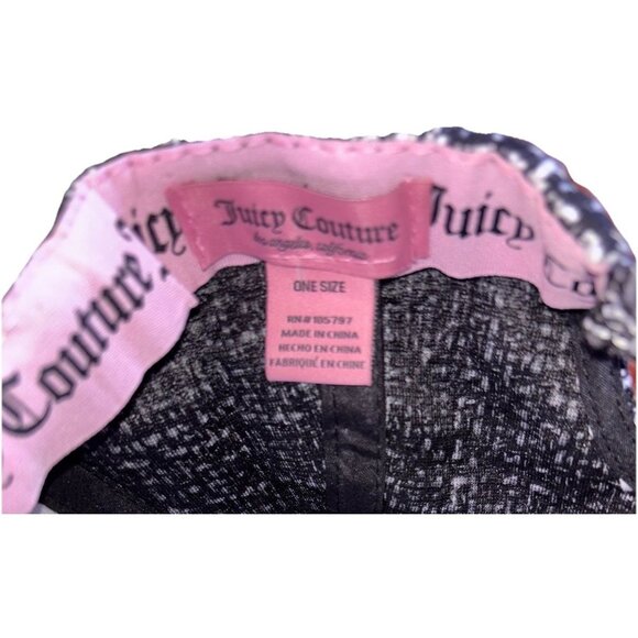 Juicy Couture Black White Baseball Cap Hat Embroidered JUICY Logo NWT Y2K Vibes - Picture 9 of 10